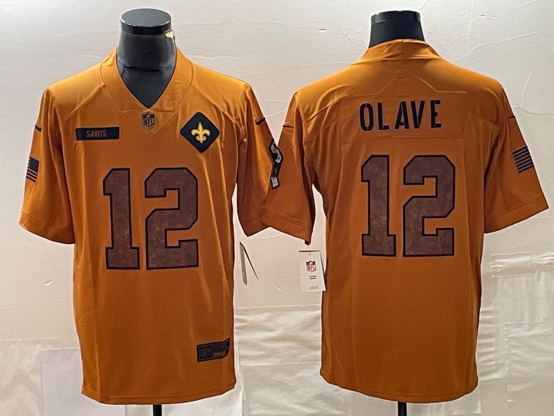 Men New Orleans Saints #12 Olave brown Nike 2023 Salute To Service Limited NFL Jersey